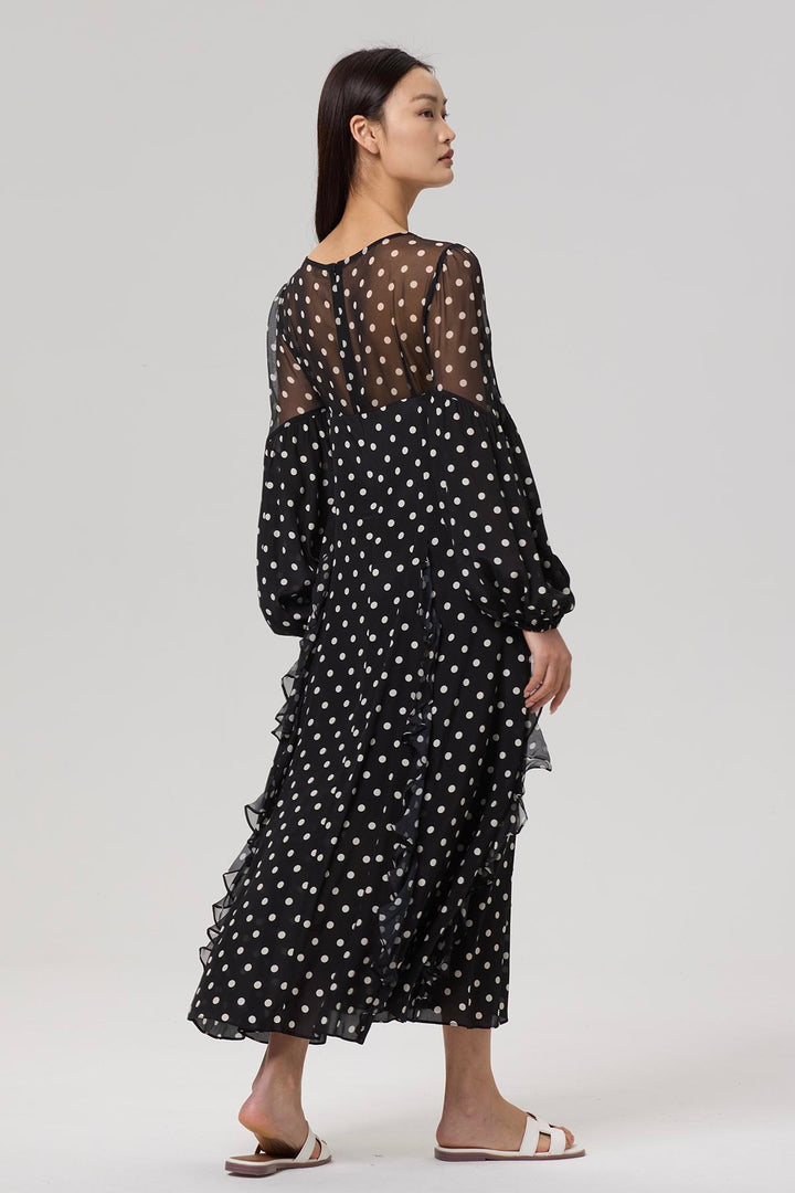 Jesse Polka Dot Silk Dress