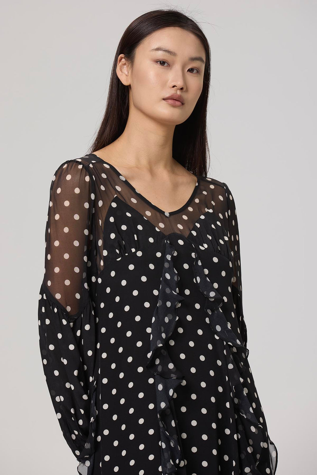 Jesse Polka Dot Silk Dress