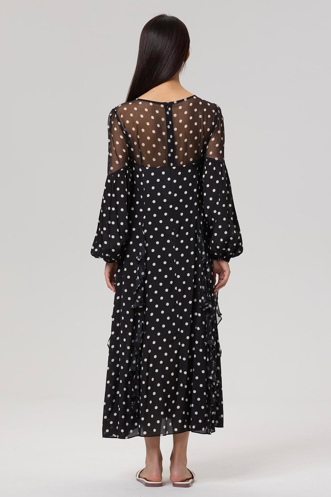 Jesse Polka Dot Silk Dress