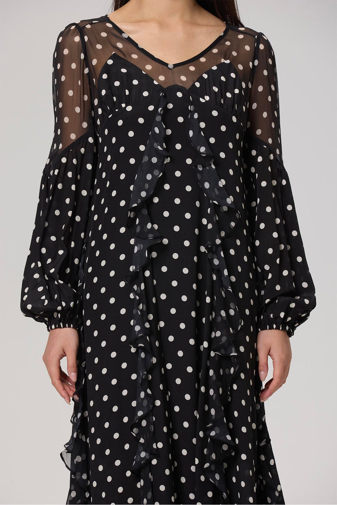 Jesse Polka Dot Silk Dress