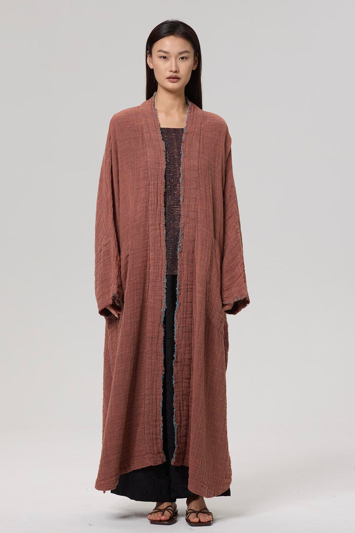 Anika Linen Cardigan Maxi Coat