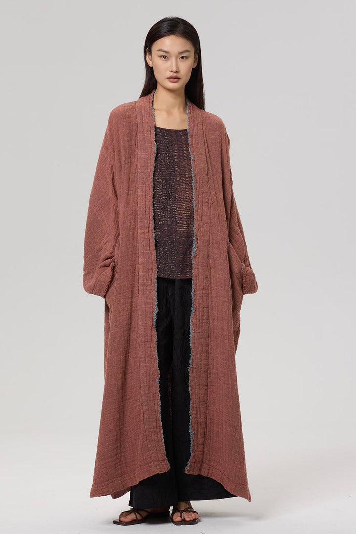 Anika Linen Cardigan Maxi Coat