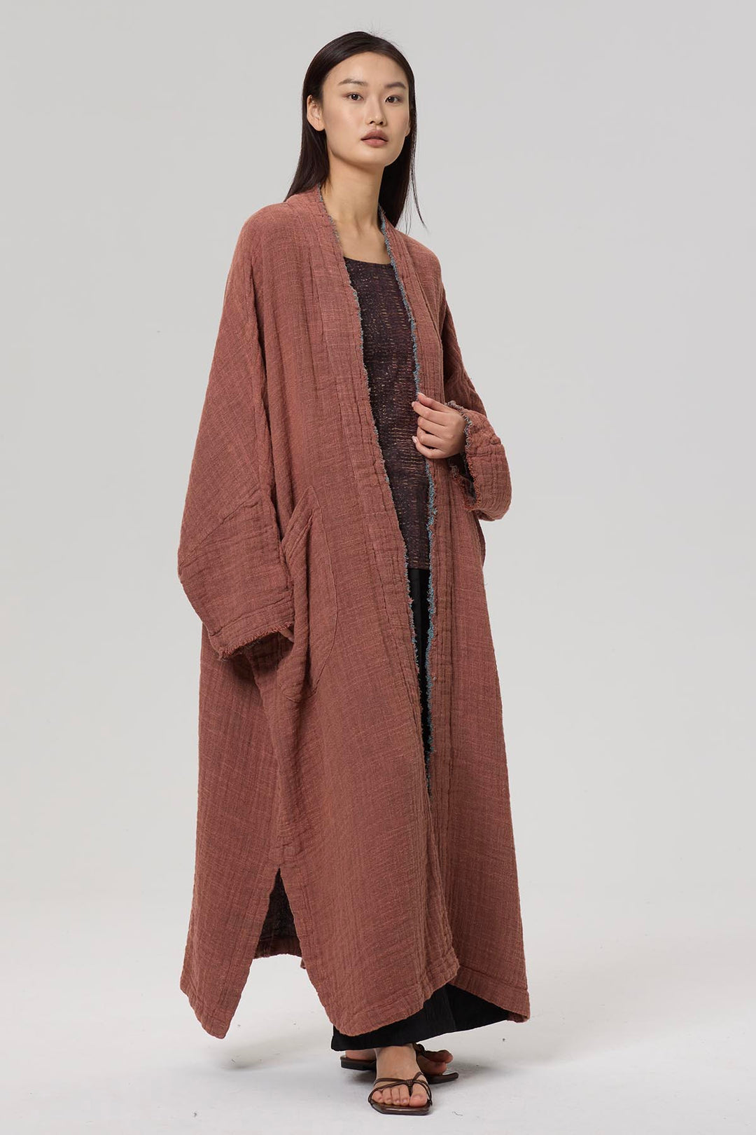 Anika Linen Cardigan Maxi Coat