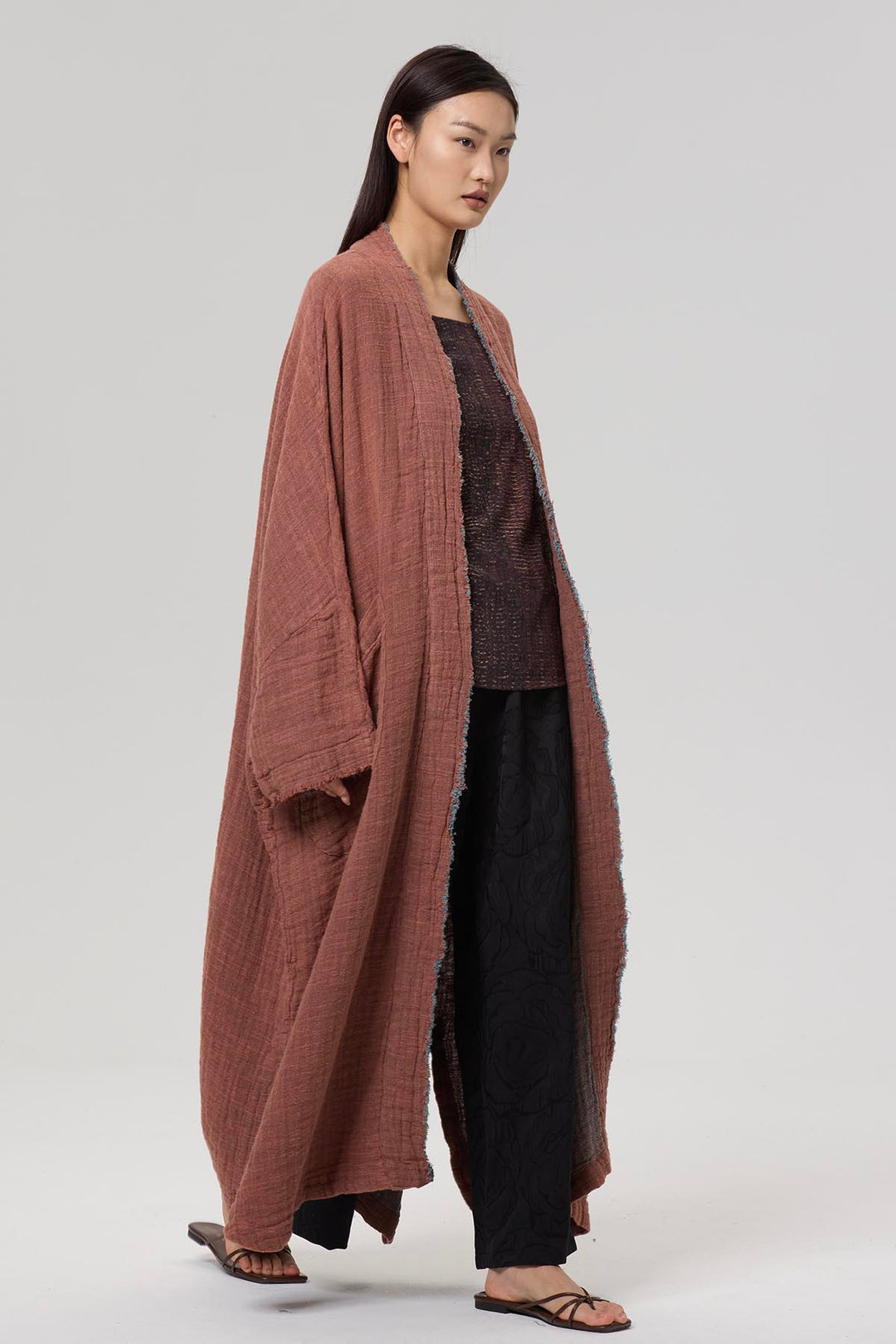 Anika Linen Cardigan Maxi Coat