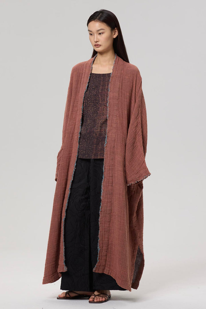 Anika Linen Cardigan Maxi Coat