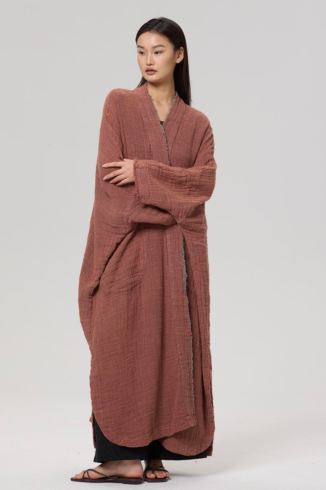 Anika Linen Cardigan Maxi Coat