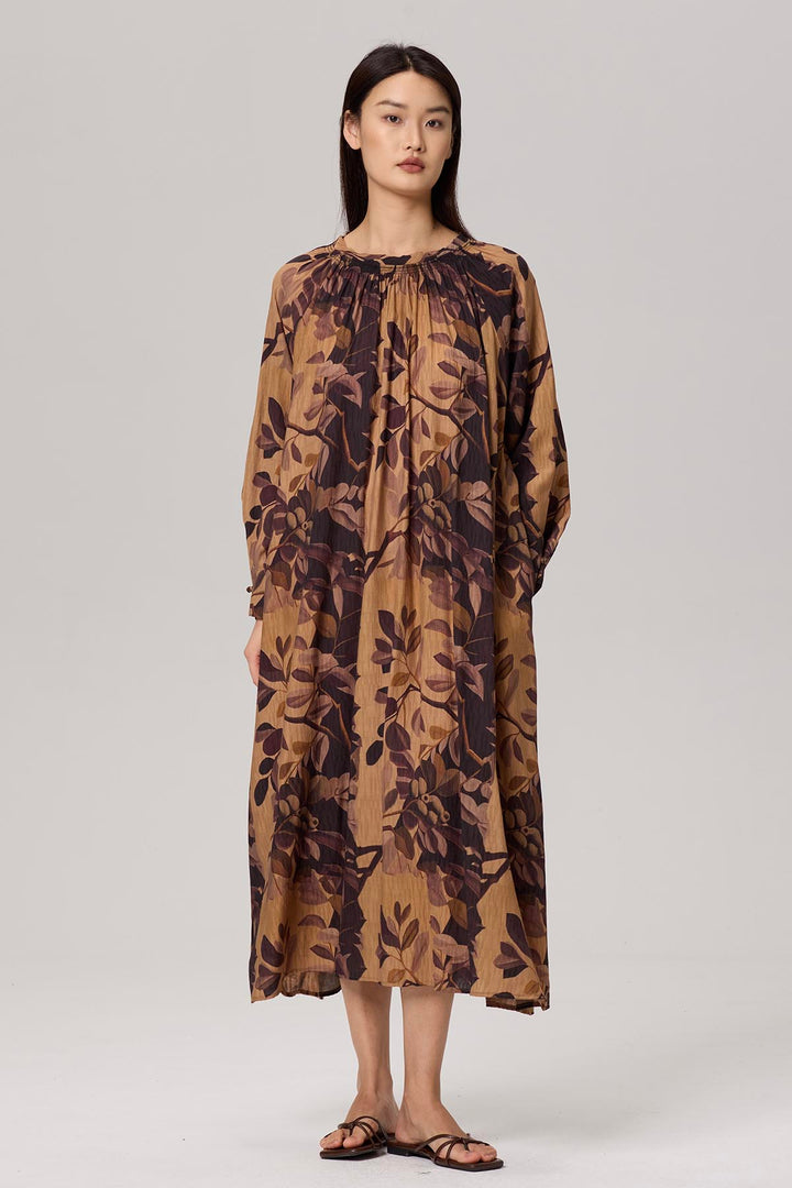 Maxime Retro Print Maxi Dress