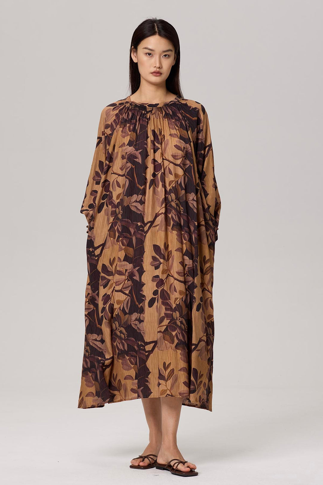 Maxime Retro Print Maxi Dress