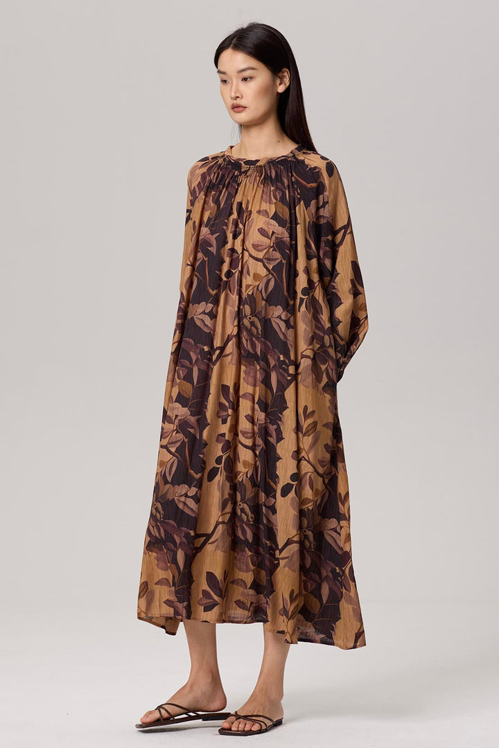 Maxime Retro Print Maxi Dress