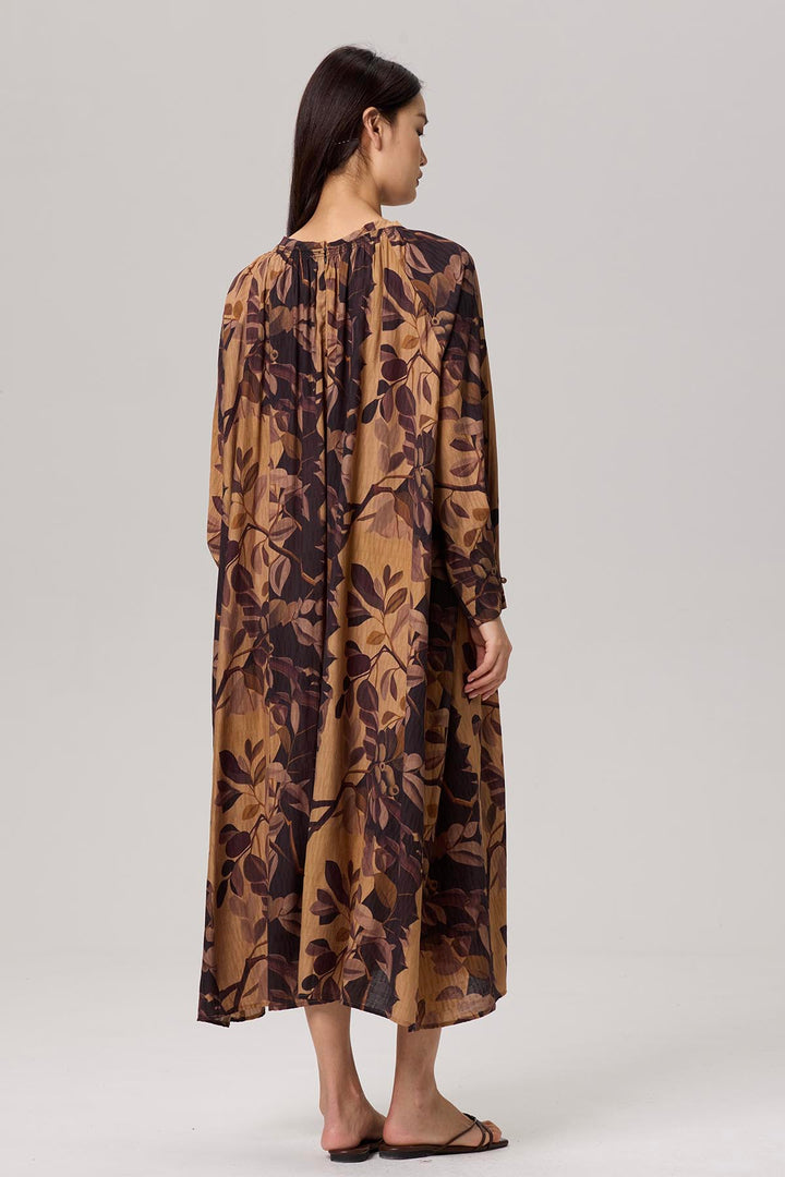 Maxime Retro Print Maxi Dress