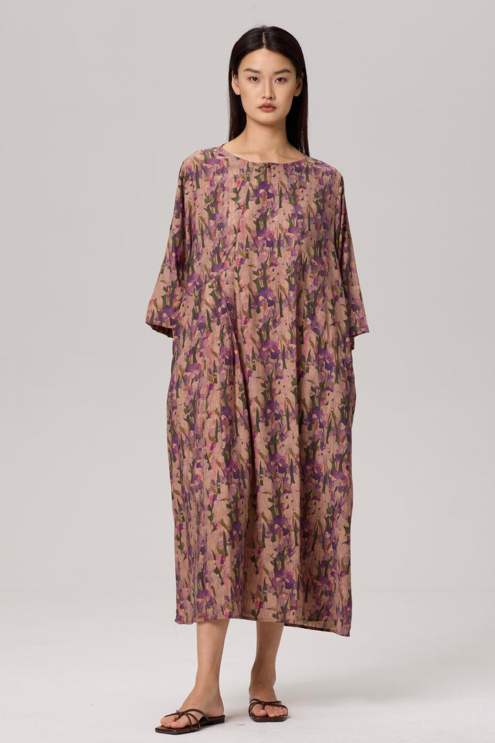 Agnes Retro Print Maxi Dress