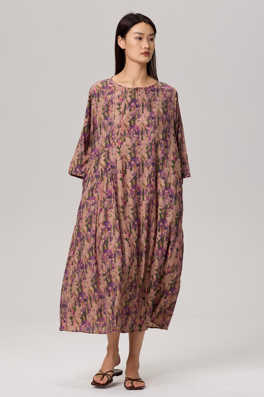 Agnes Retro Print Maxi Dress