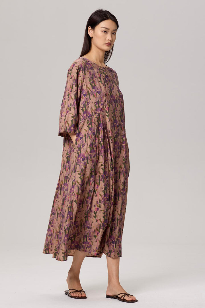 Agnes Retro Print Maxi Dress