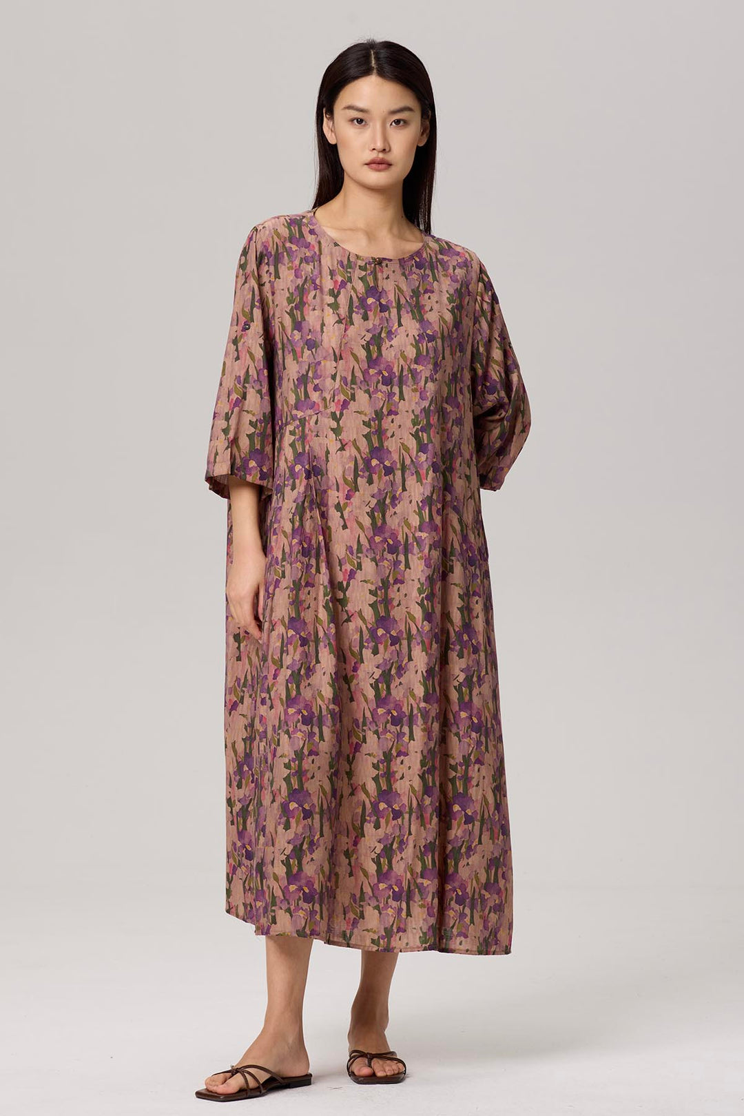 Agnes Retro Print Maxi Dress