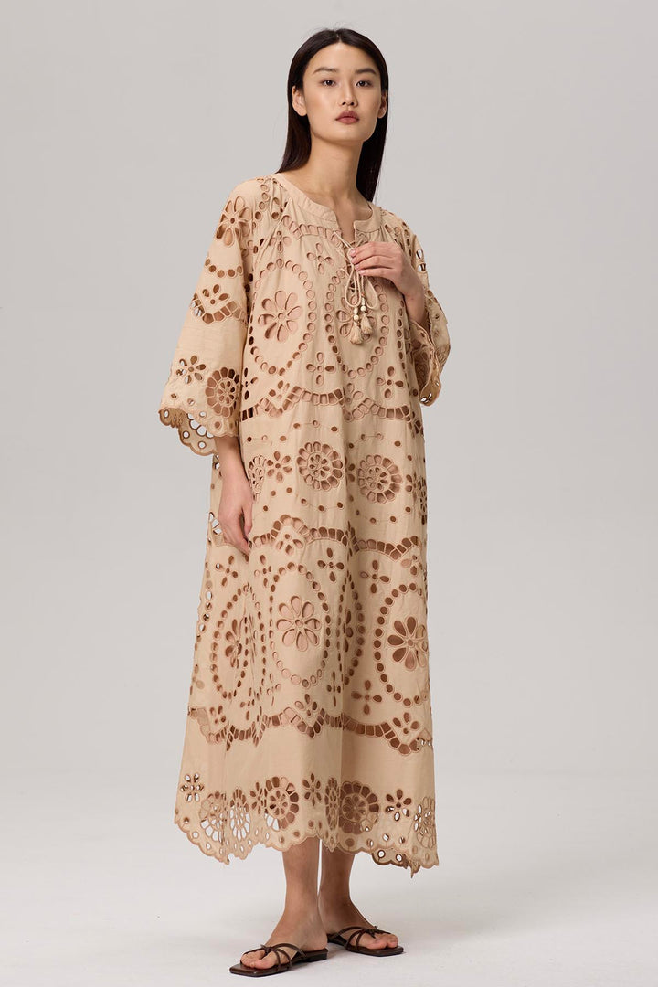 Harmony Hollow-Out Maxi Dress