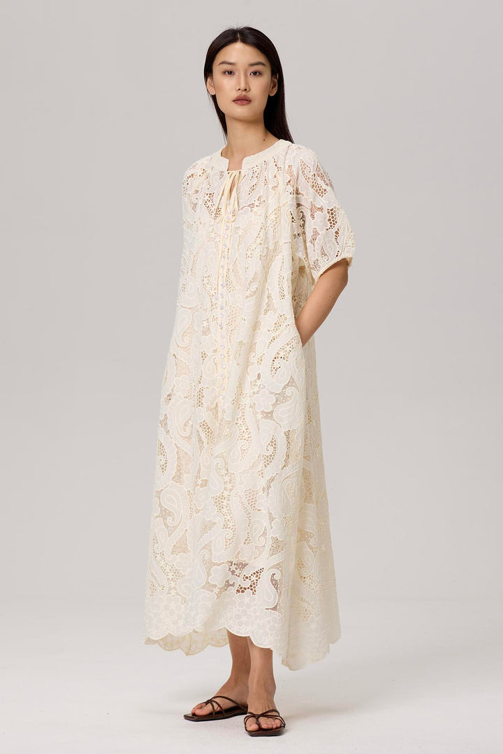 Nia Casual Lace Maxi Dress