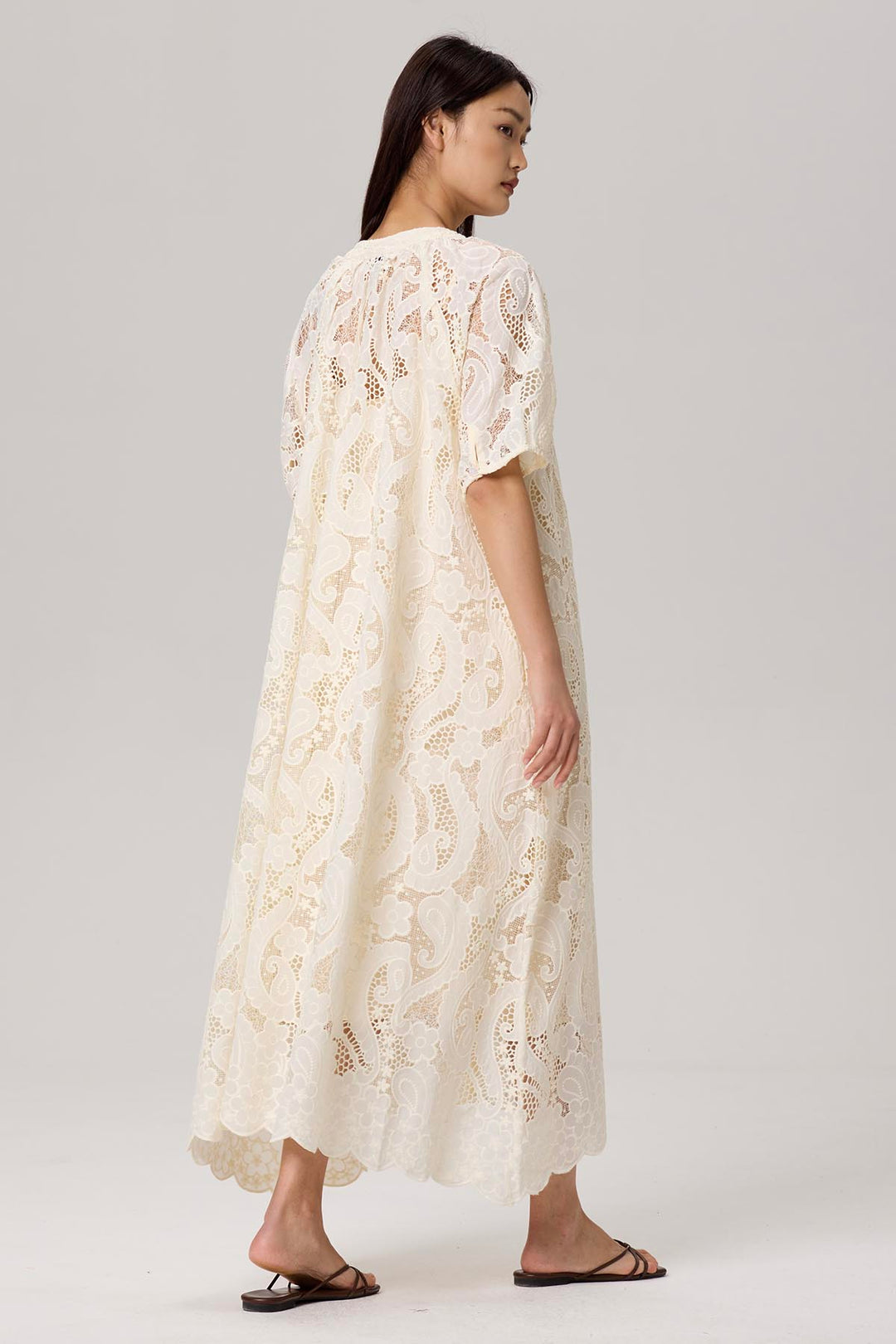 Nia Casual Lace Maxi Dress