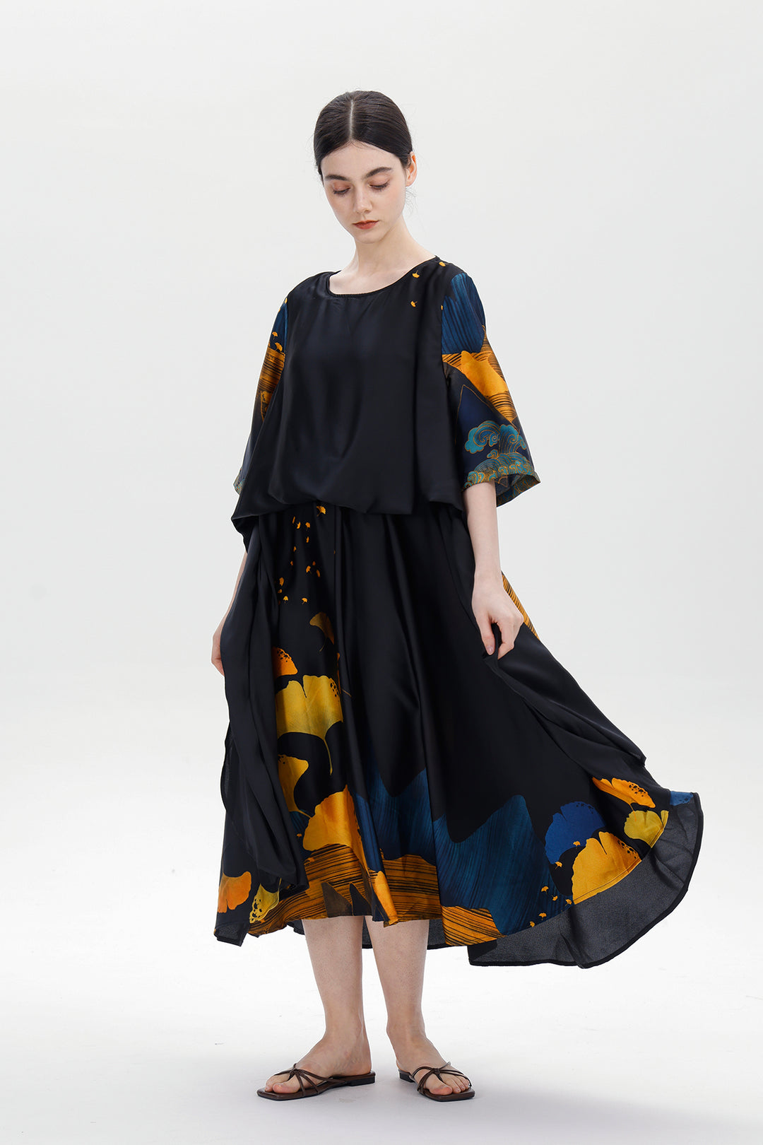 Elara Layered Deep Sapphire Dress