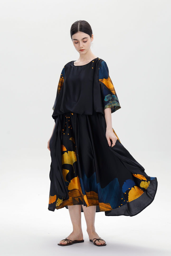 Elara Layered Deep Sapphire Dress