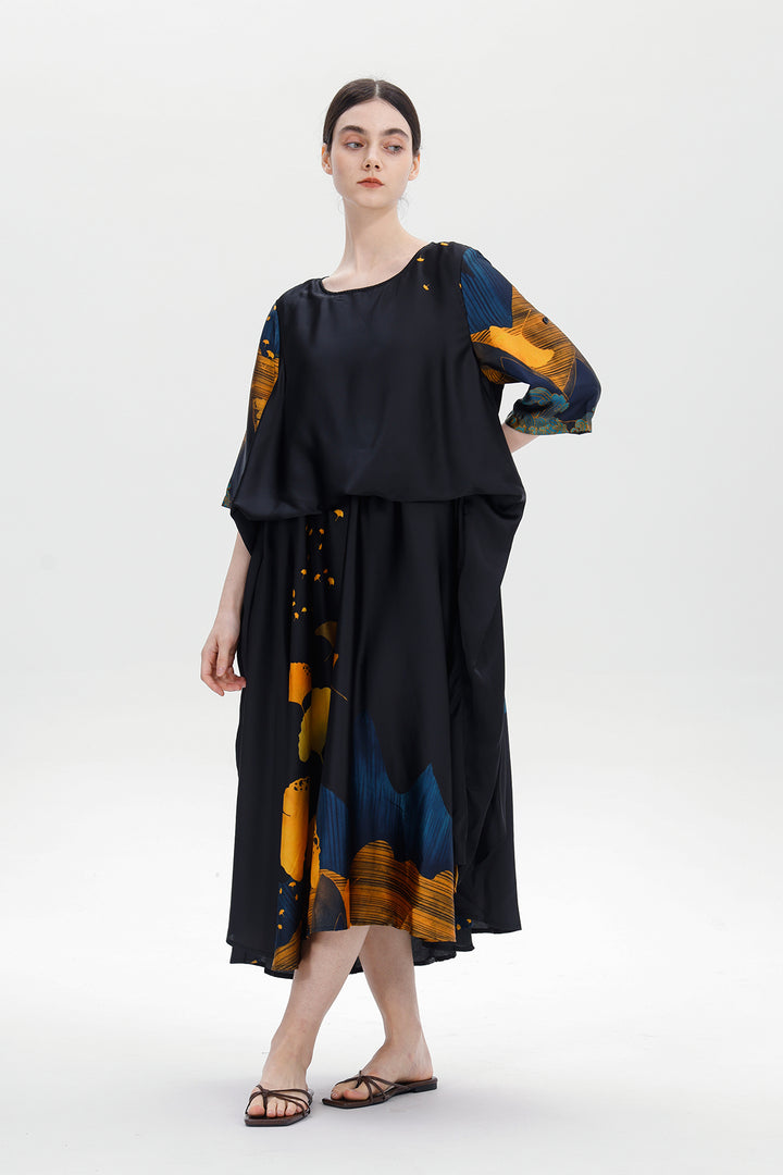 Elara Layered Deep Sapphire Dress