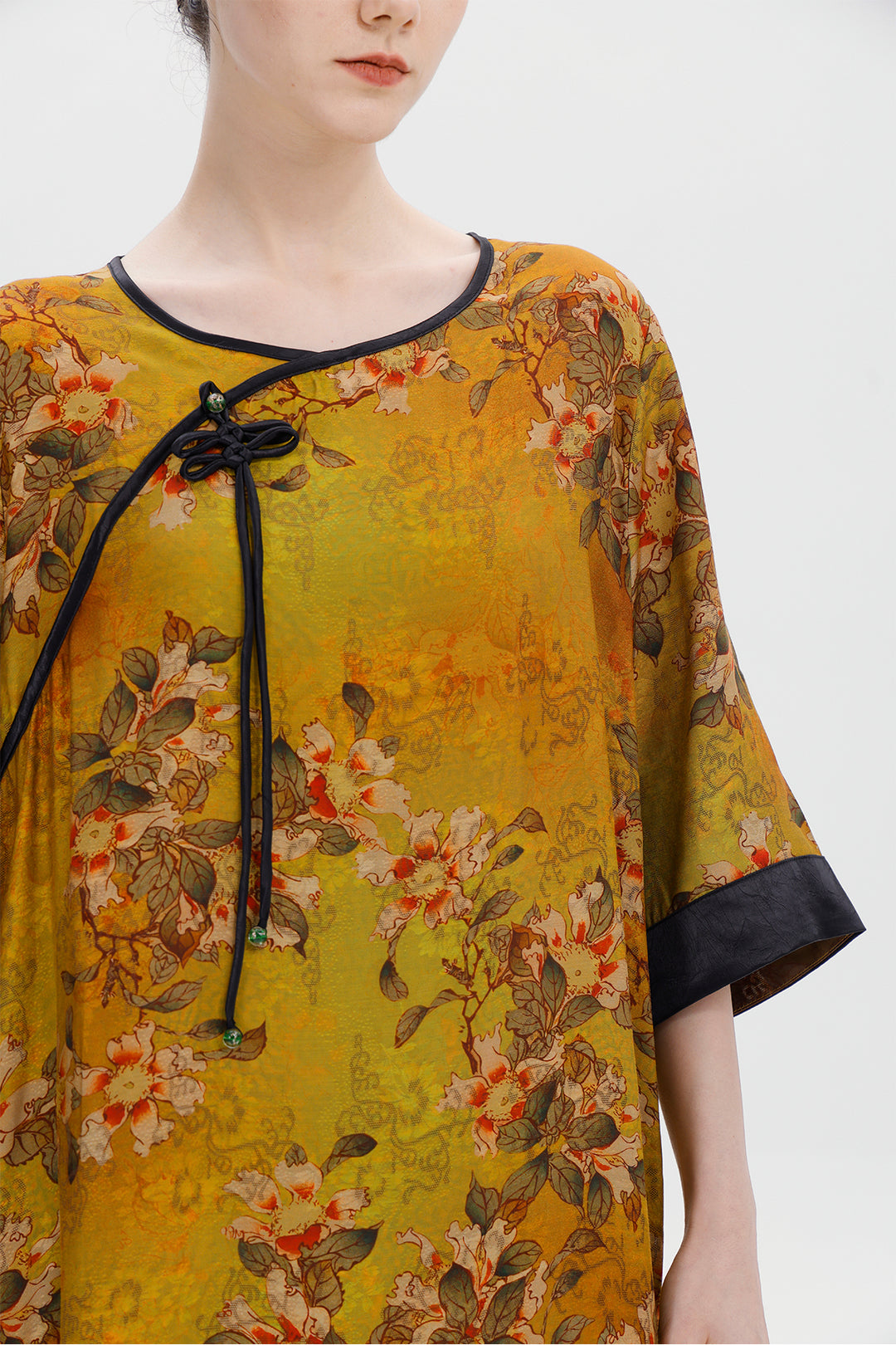 Ares Retro Design Elegant Jacquard Maxi Dress