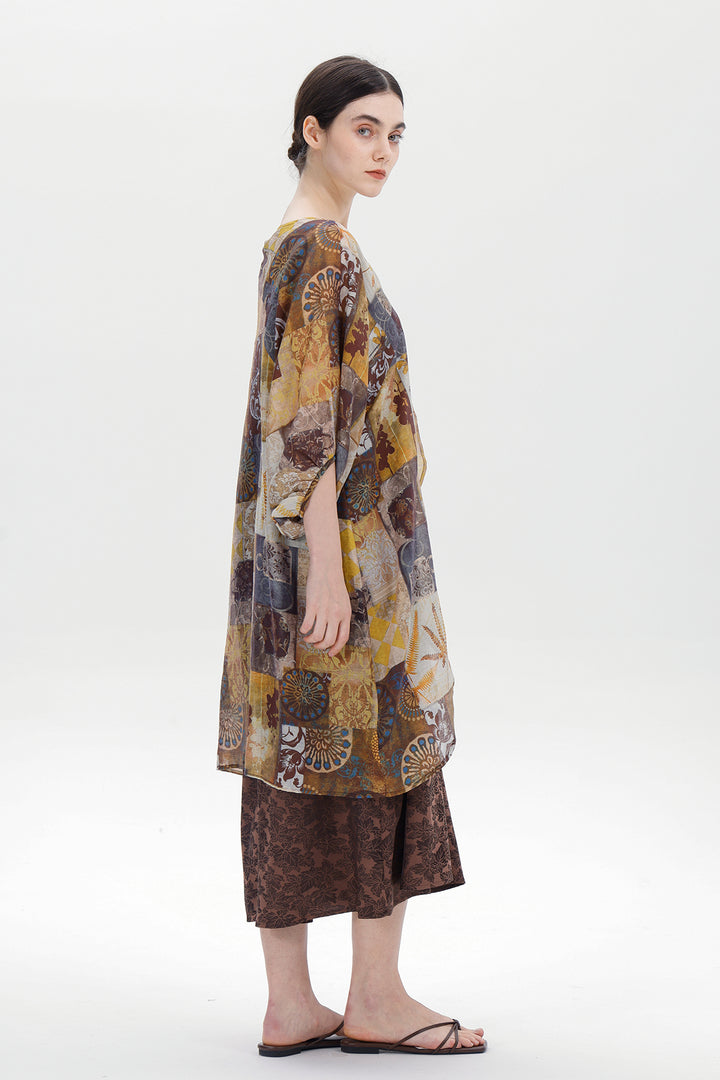 Aino Patchwork Print Dress