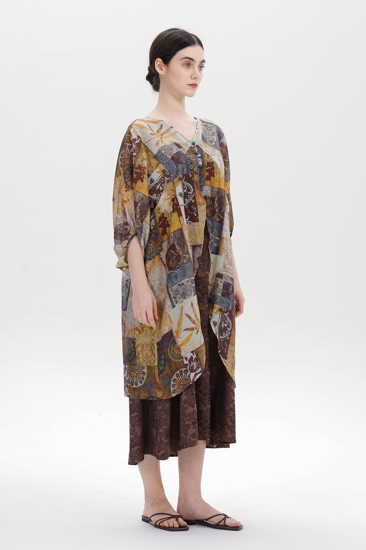 Aino Patchwork Print Dress