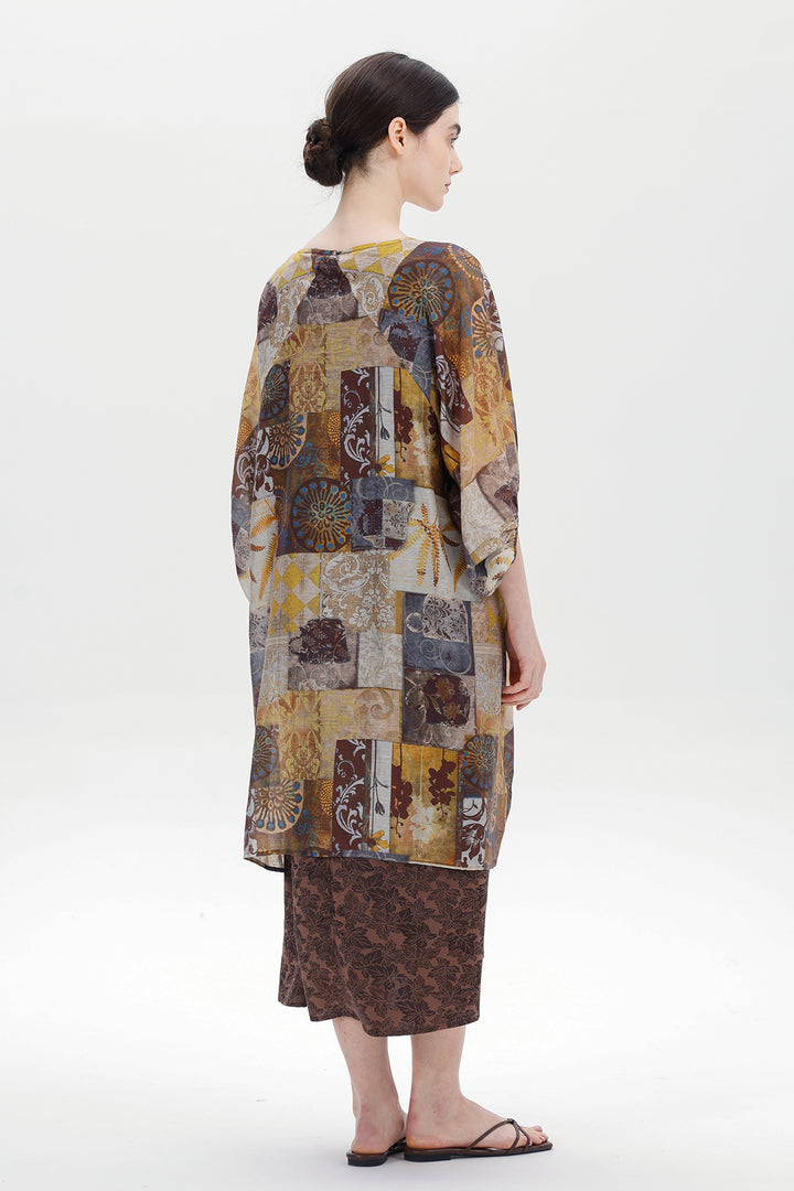 Aino Patchwork Print Dress
