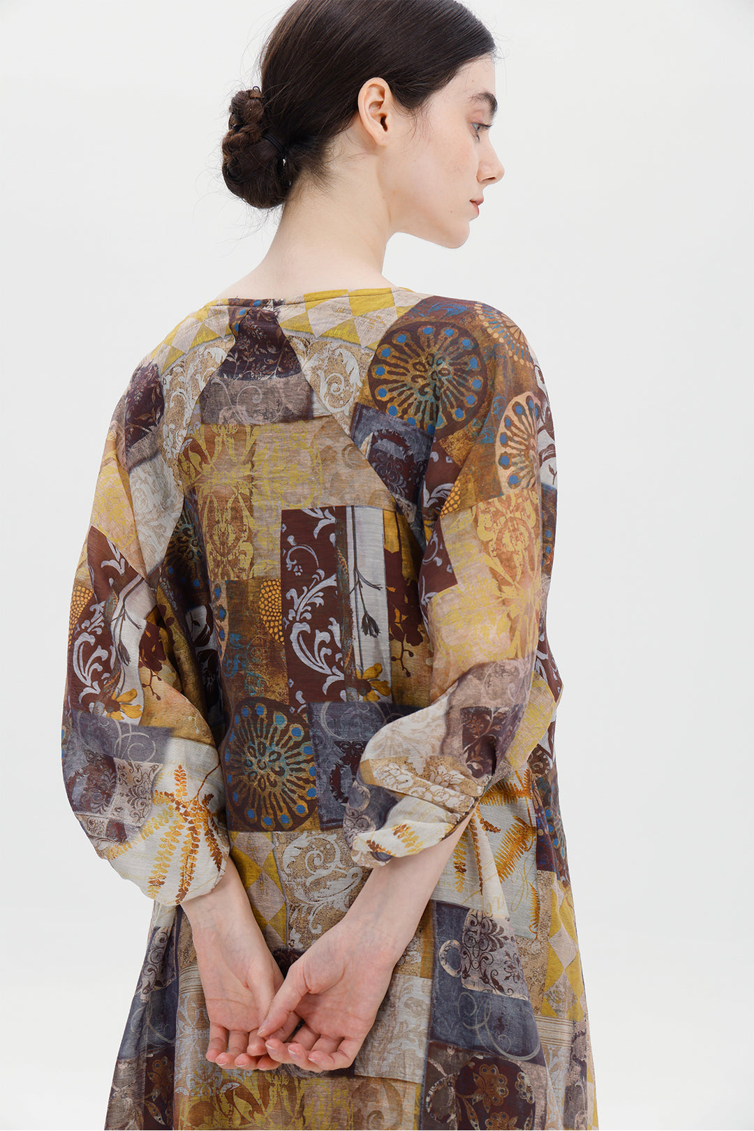 Aino Patchwork Print Dress