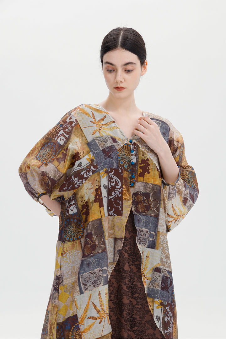 Aino Patchwork Print Dress