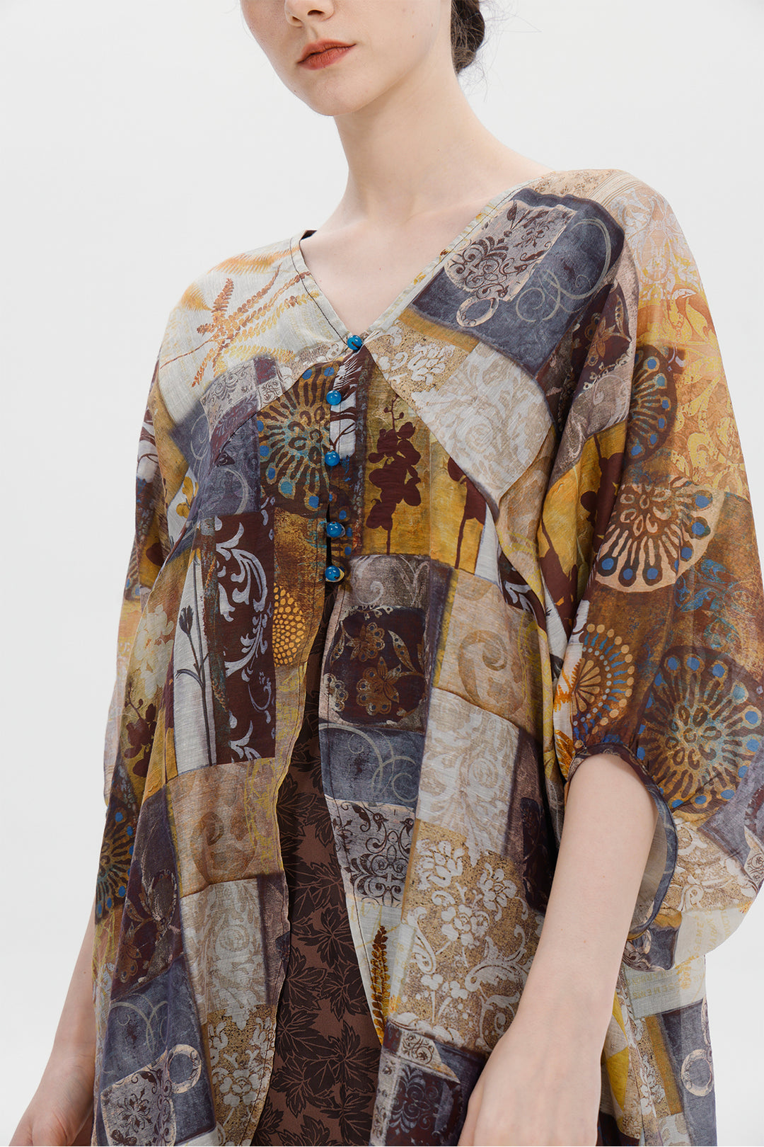 Aino Patchwork Print Dress