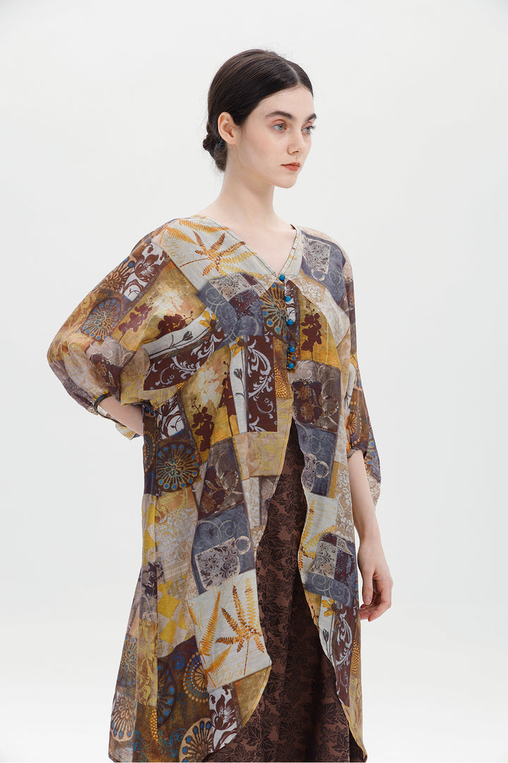 Aino Patchwork Print Dress