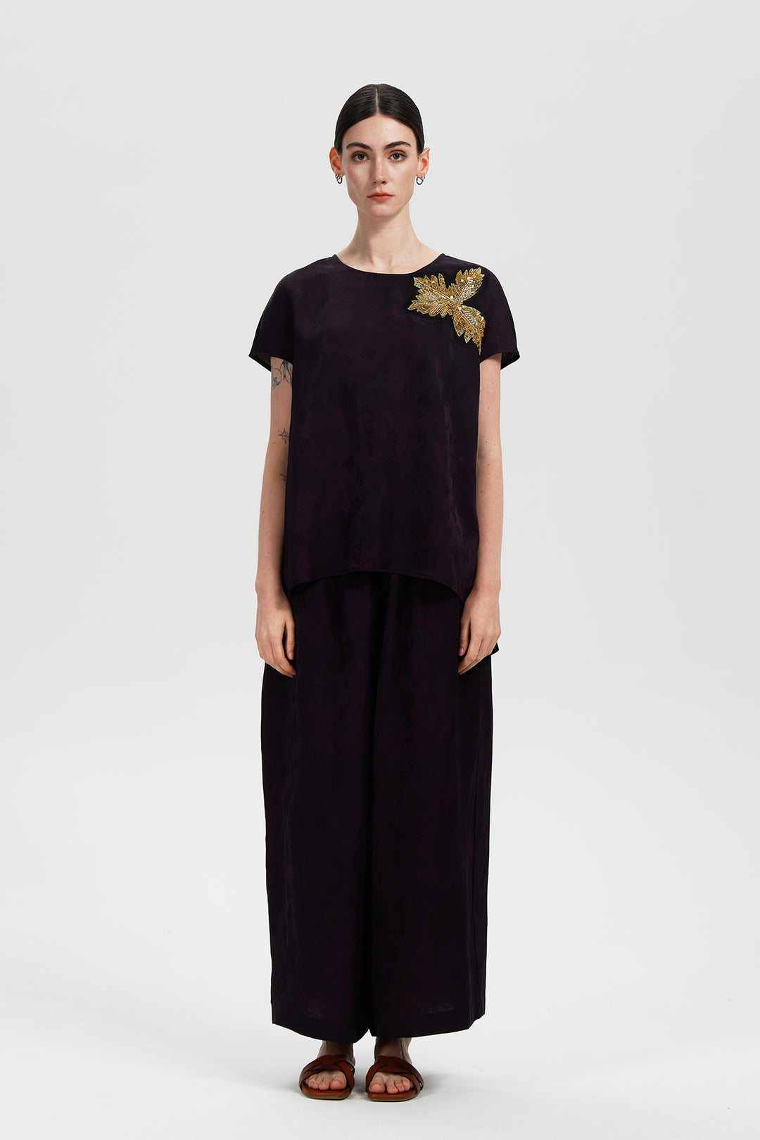 Valeria Deep Violet Beaded Set