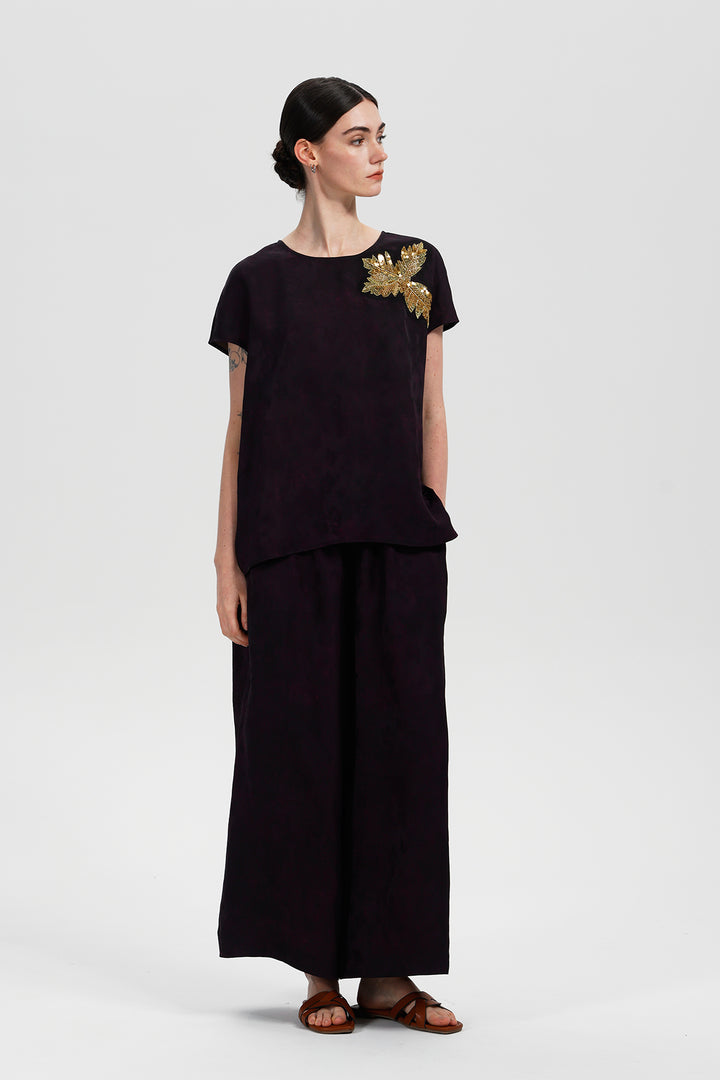 Valeria Deep Violet Beaded Set