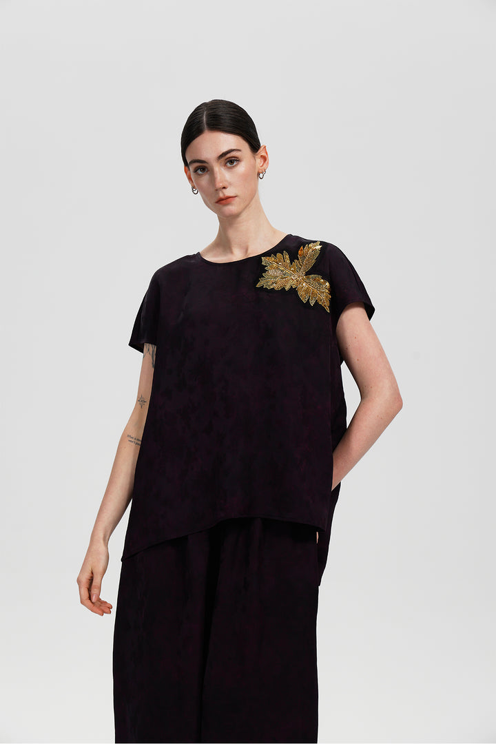 Valeria Deep Violet Beaded Set