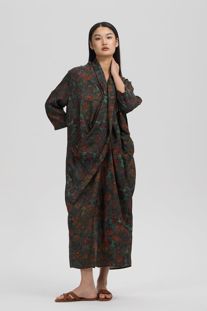 Araminta Cross Front Draped Dress