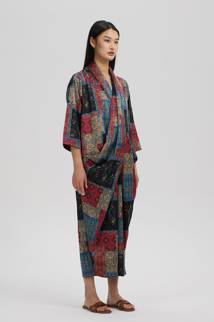 Lucinda Cross Front Print Dress