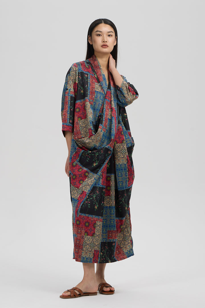 Lucinda Cross Front Print Dress