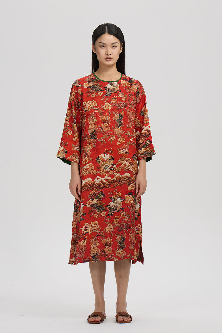Rosamund Oriental Jacquard Dress