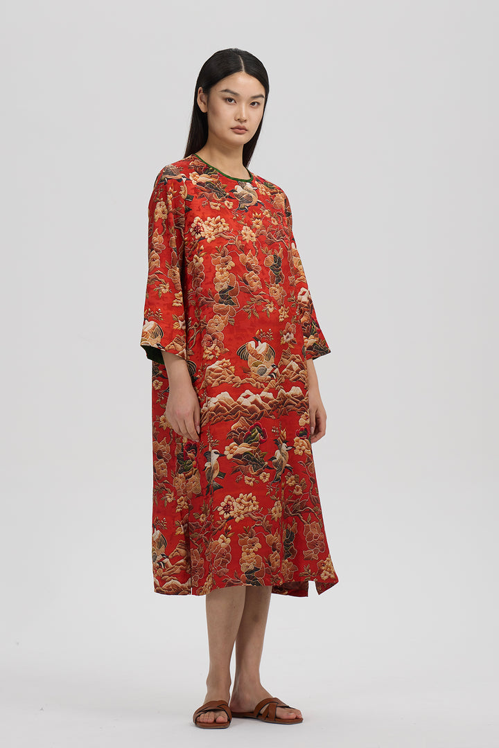 Rosamund Oriental Jacquard Dress