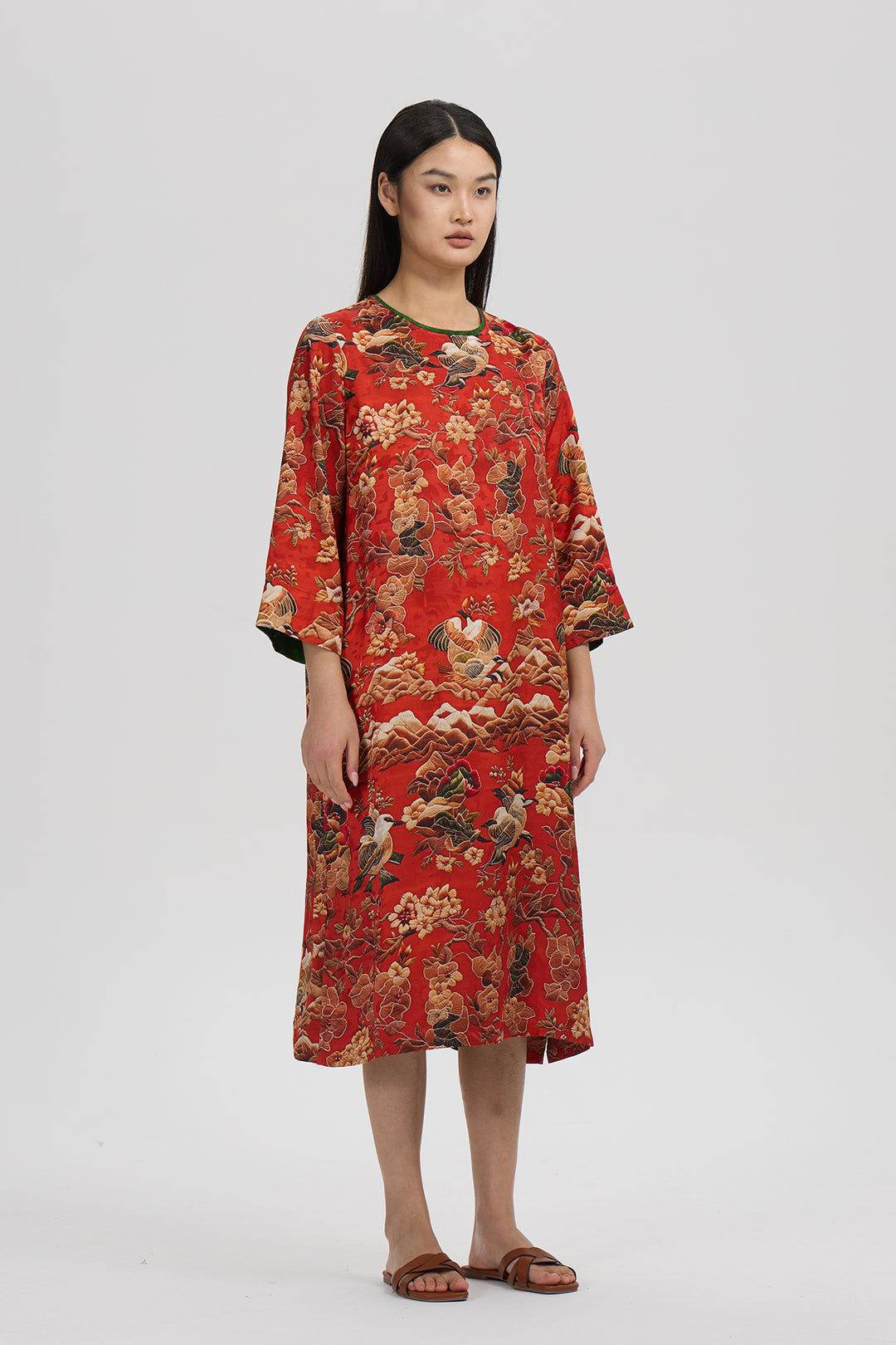 Rosamund Oriental Jacquard Dress