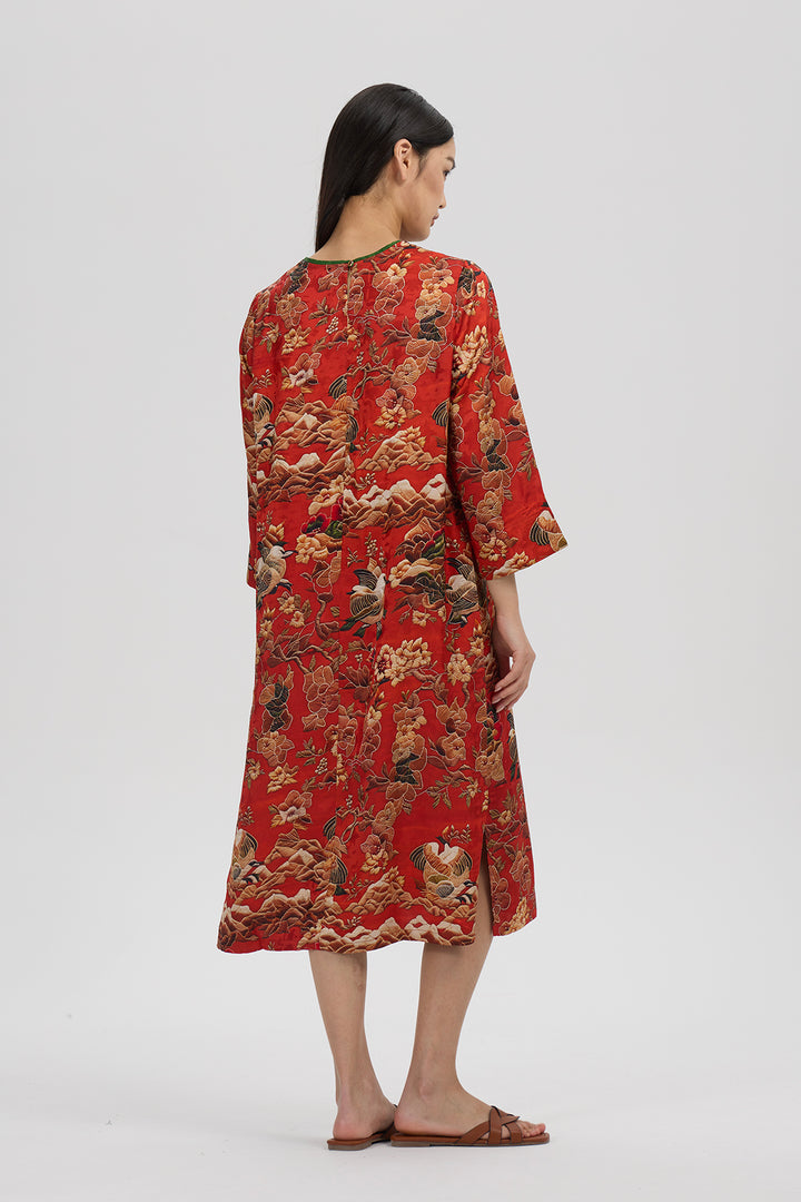 Rosamund Oriental Jacquard Dress
