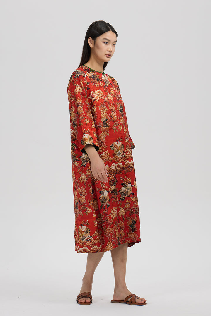 Rosamund Oriental Jacquard Dress