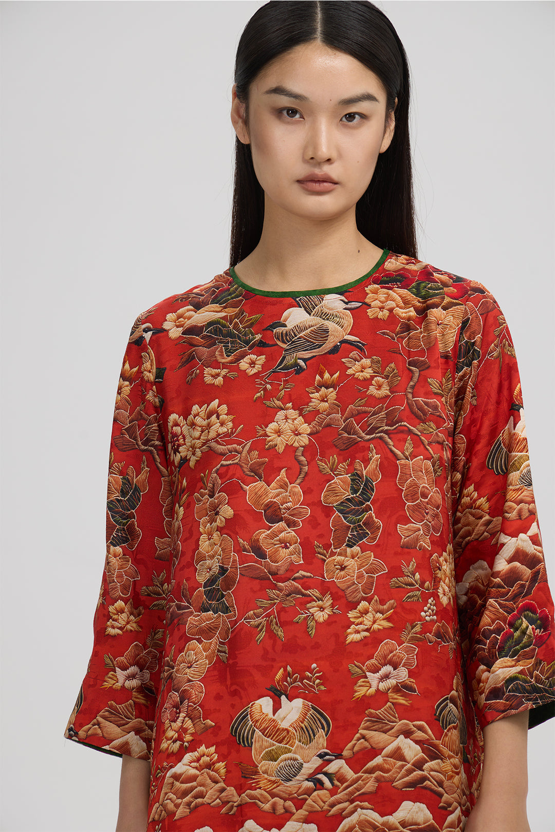 Rosamund Oriental Jacquard Dress