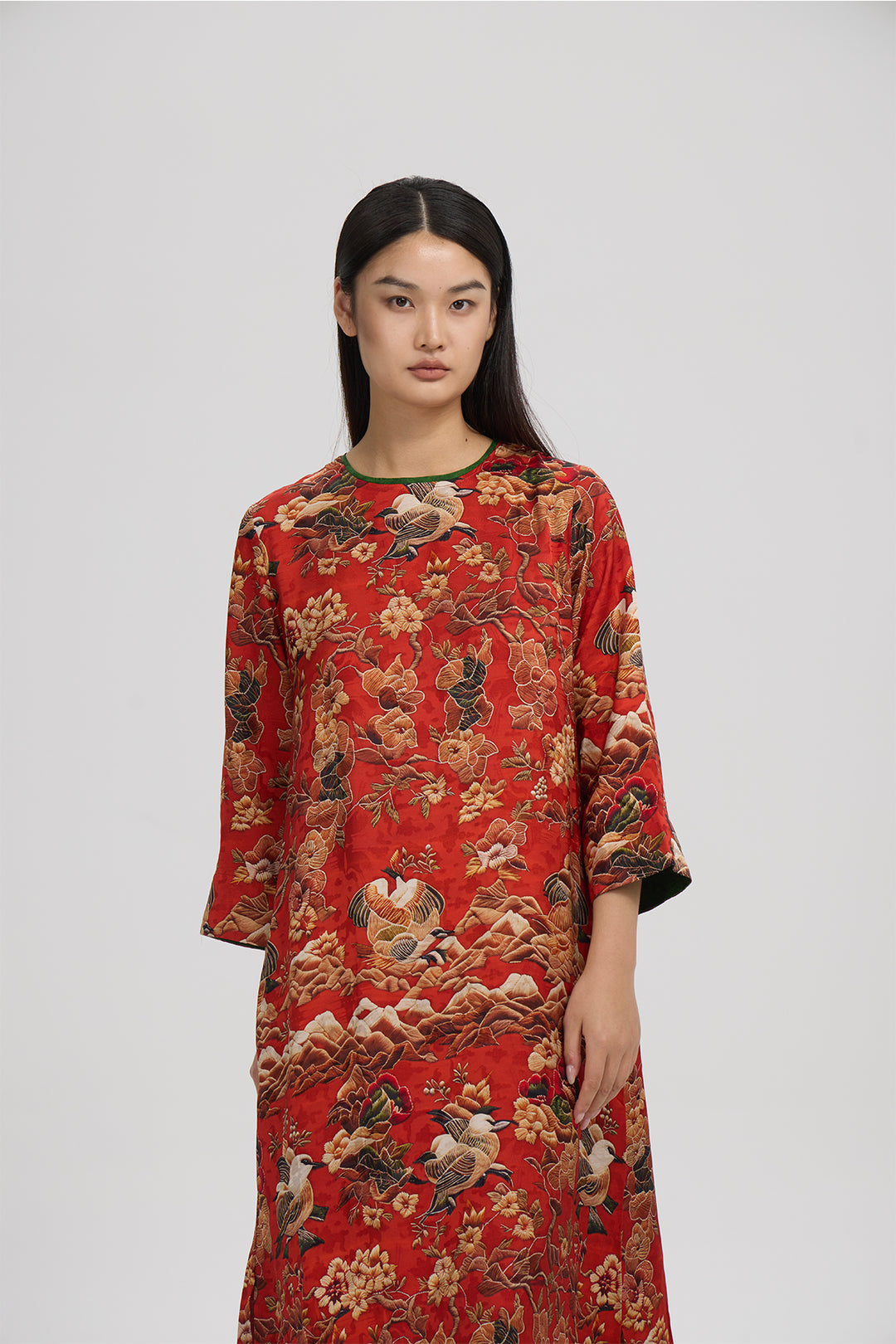 Rosamund Oriental Jacquard Dress