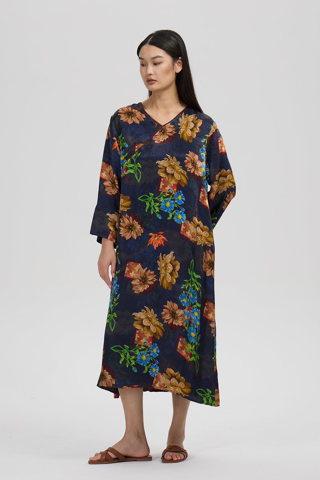 Orelia Vintage Print Dress
