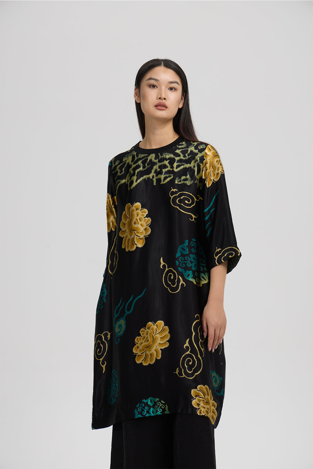 Leticia Print Silk Casual Two Set