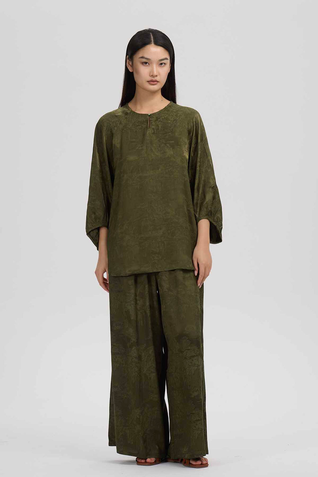 Conjunto casual de dos perneras anchas Joni
