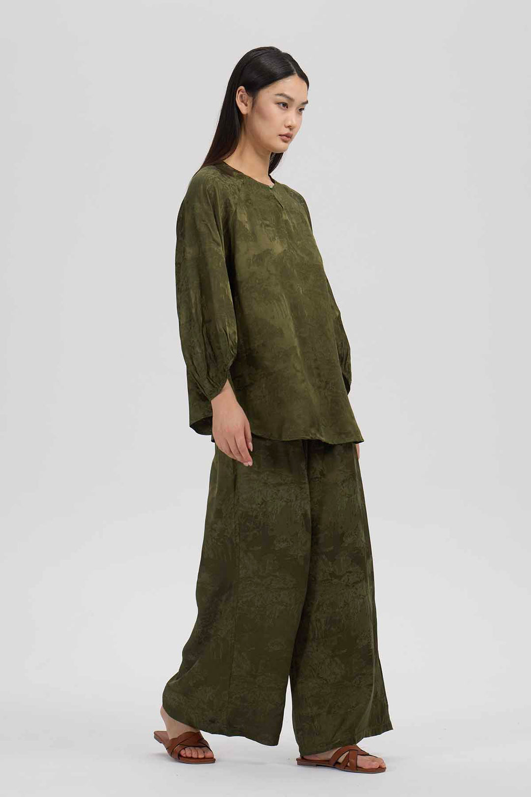 Conjunto casual de dos perneras anchas Joni