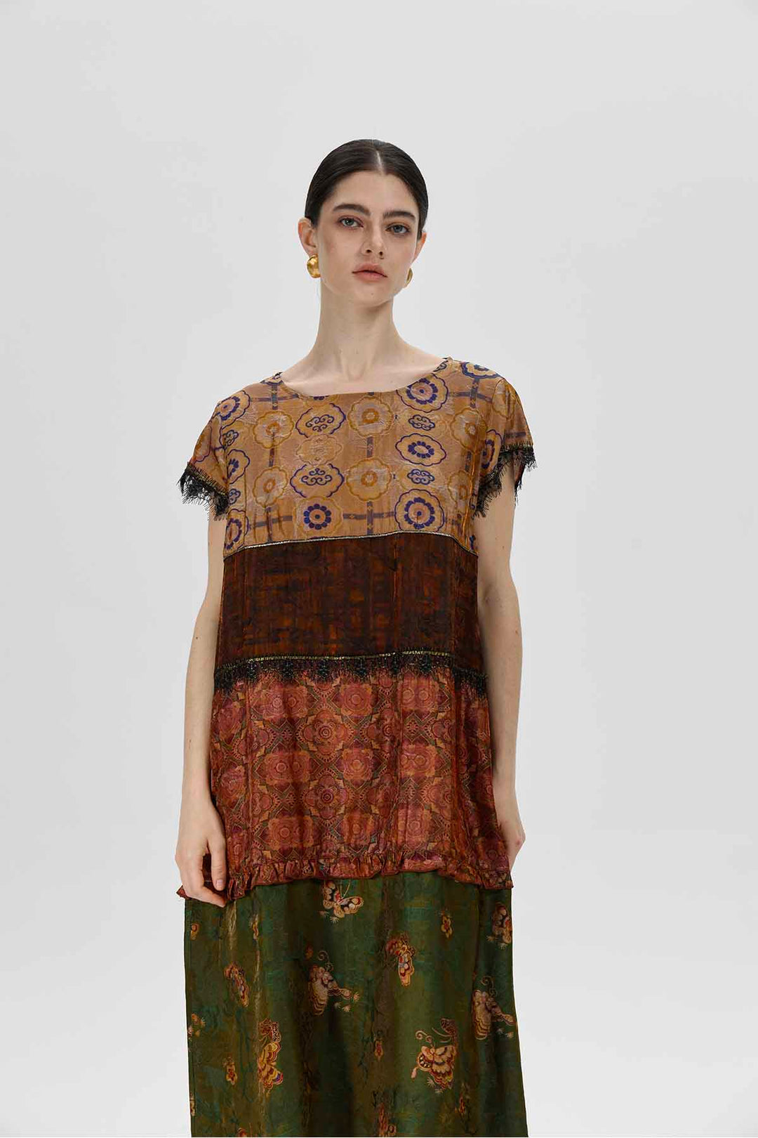 Vestido estampado Alina Patchwork